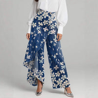 BORE - Jeans wide-leg a vita alta con stampa floreale vintage