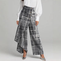 BORE - Jeans wide-leg a vita alta con stampa floreale vintage