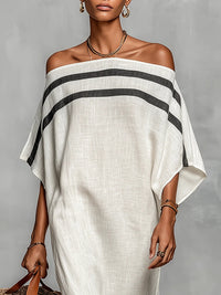 GIULIA - Abito maxi bianco fluido