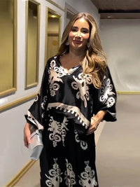 CLARISSA - Pantaloni sartoriali a stampa irregolare