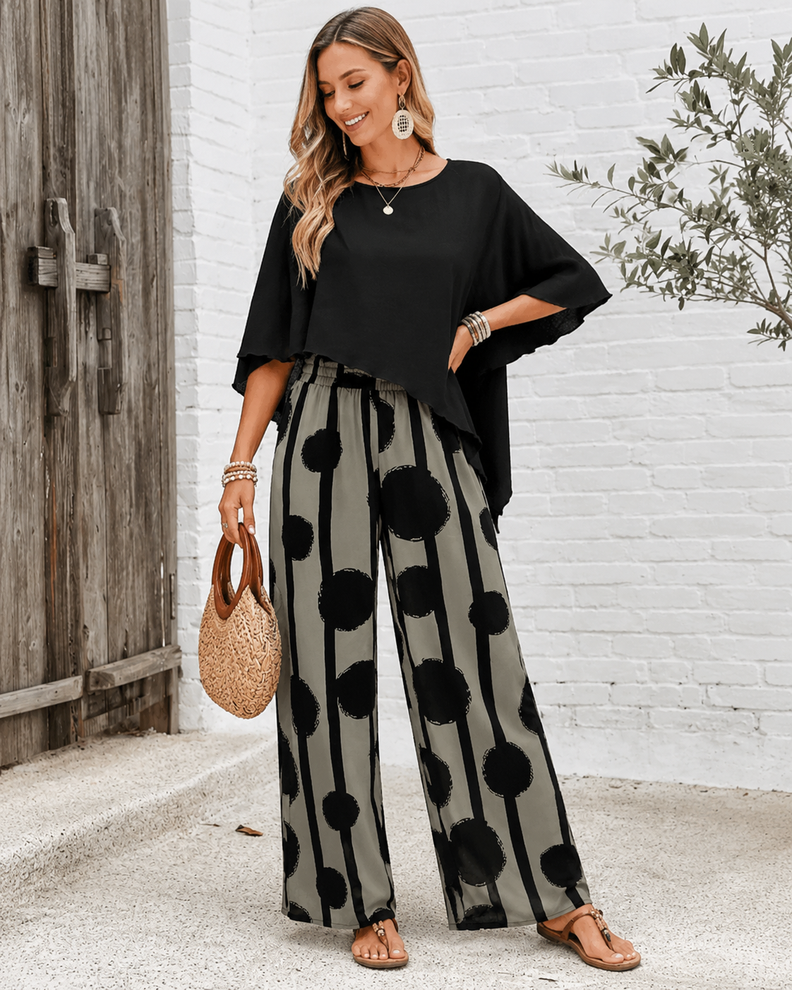 OSILO - Set due pezzi con pantaloni a gamba larga