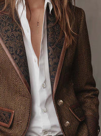 PERCILE - Blazer sartoriale marrone su misura