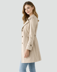 FILOMENA - Trench sartoriale disponibile in nero, beige e rosa