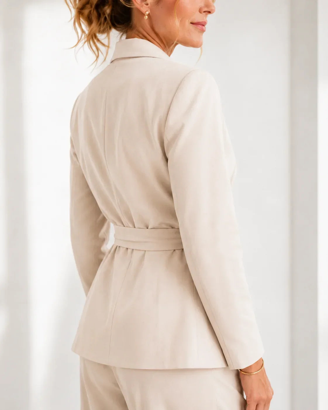 ELSA - Set due pezzi elegante con cintura a fiocco per cerimonia