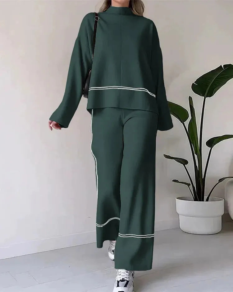 BALANGERO - Set due pezzi in maglia multicolore dai toni eleganti