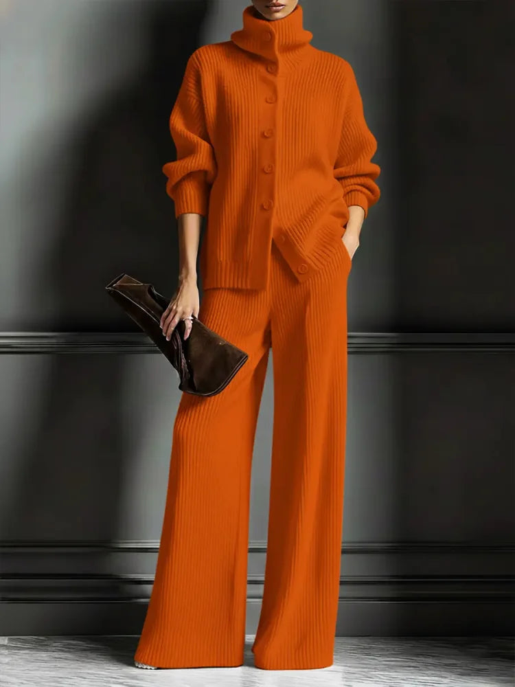 SOFIA - Completo in maglia con cardigan e pantaloni, 6 colori — foto 2
