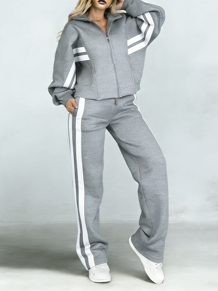 VITERBO - Completo lino-cotone bicolore con camicia e pantaloni ampi
