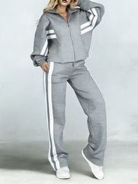 VITERBO - Completo lino-cotone bicolore con camicia e pantaloni ampi