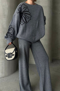 MARTANO - Set due pezzi in maglia girocollo casual