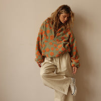 GORGA - Pullover in pile floreale morbido e confortevole