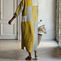 GIULIA - Abito in Lino Geometrico