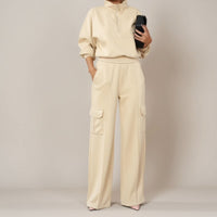 ULIA - Completo Cargo Lounge Elegante a Gamba Larga — SHOT 1