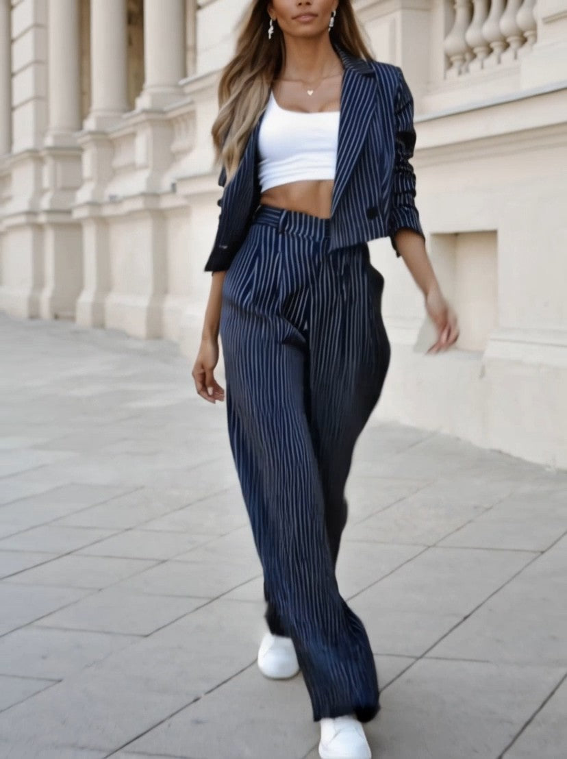 LUCIA - Completo Donna Casual Elegante Blu Scuro o Grigio — SHOT 2