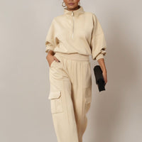 ULIA - Completo Cargo Lounge Elegante a Gamba Larga — SHOT 3