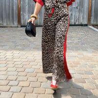 SOFIA - Set due pezzi leopardato rosso, verde e marrone — SHOT 3