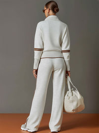CASHMERE - Set due pezzi in maglia e pantaloni ampi