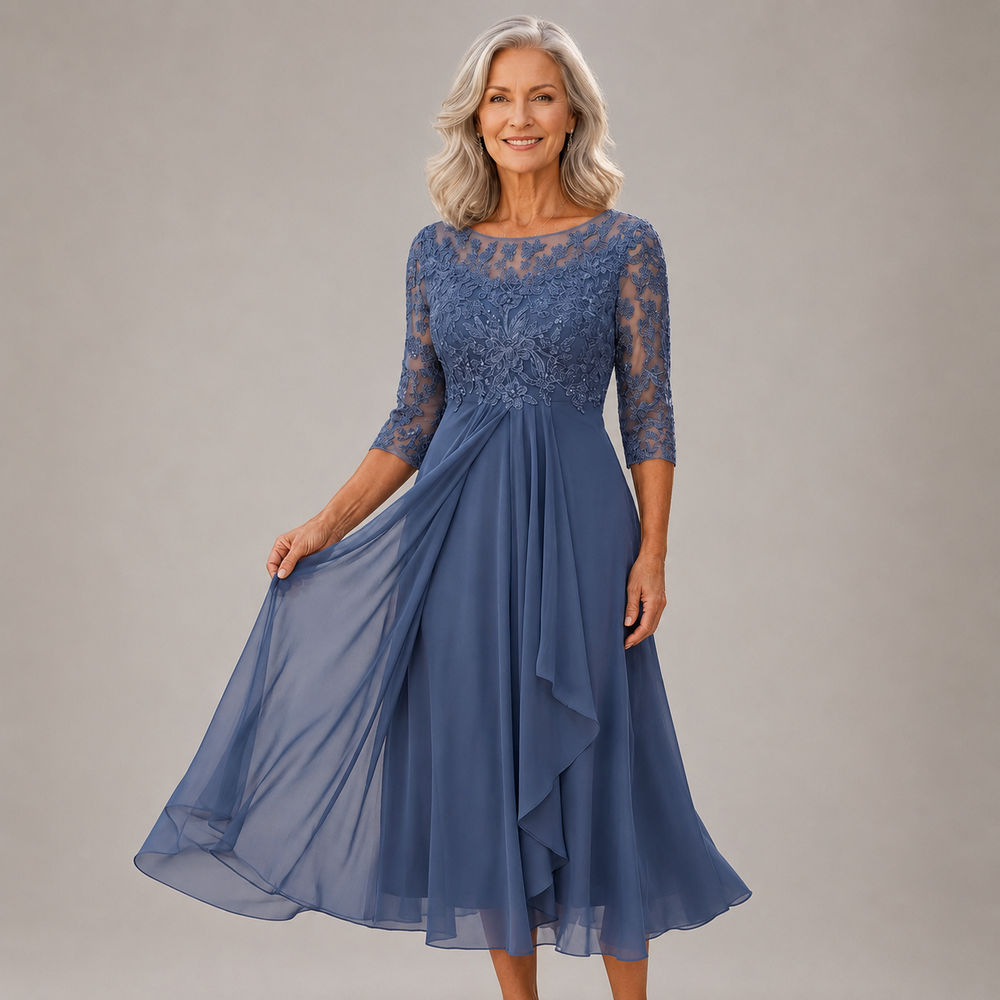 GIULIA - Abito in Pizzo e Chiffon