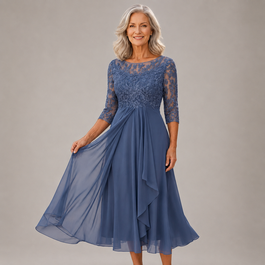 GIULIA - Abito in Pizzo e Chiffon