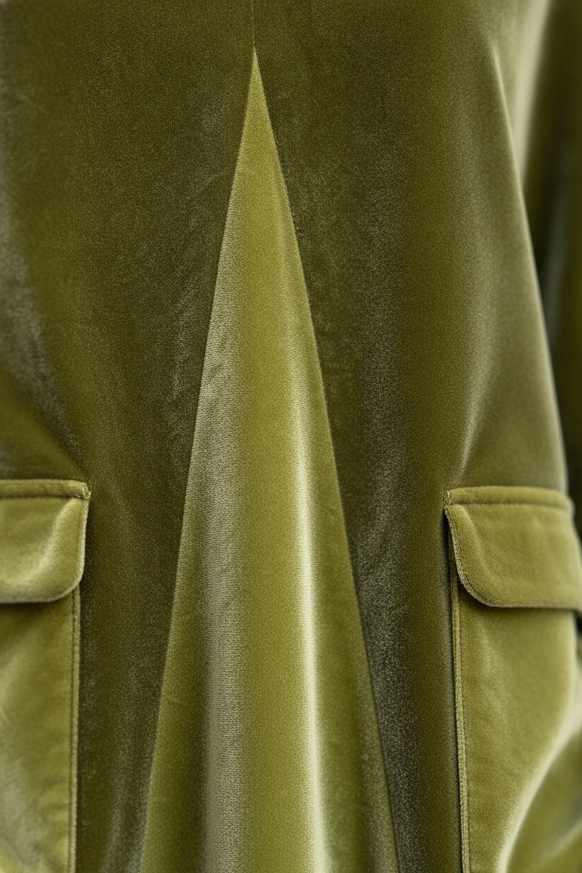 PREMANA - Blusa oversize in velluto con maniche ampie e tasche