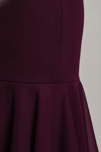 REDAVALLE - Abito elegante in mesh con volant e maniche lunghe