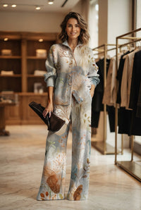 GARGAZZONE - Completo donna in maglia floreale multicolor — foto 2