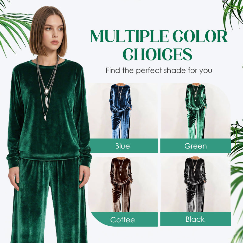 CARROSIO - Completo donna in velluto 2 pezzi, blu, verde, caffè, nero