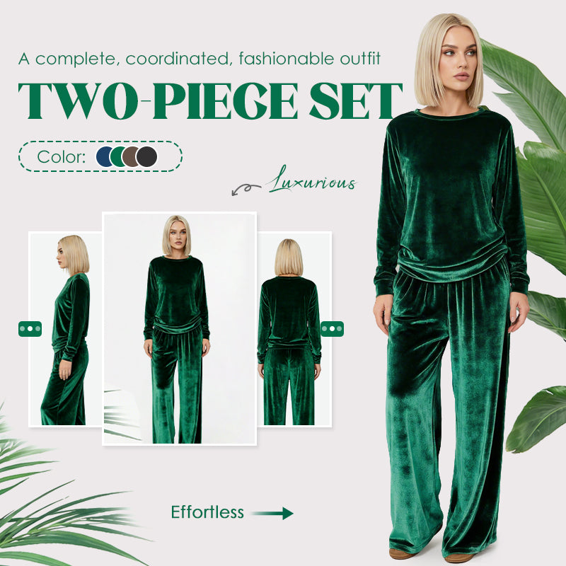 CARROSIO - Completo donna in velluto 2 pezzi, blu, verde, caffè, nero
